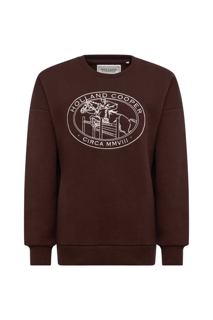 Relaxed Fit Crew Neck Sweat (Walnut)