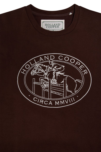 Relaxed Fit Crew Neck Sweat (Walnut)