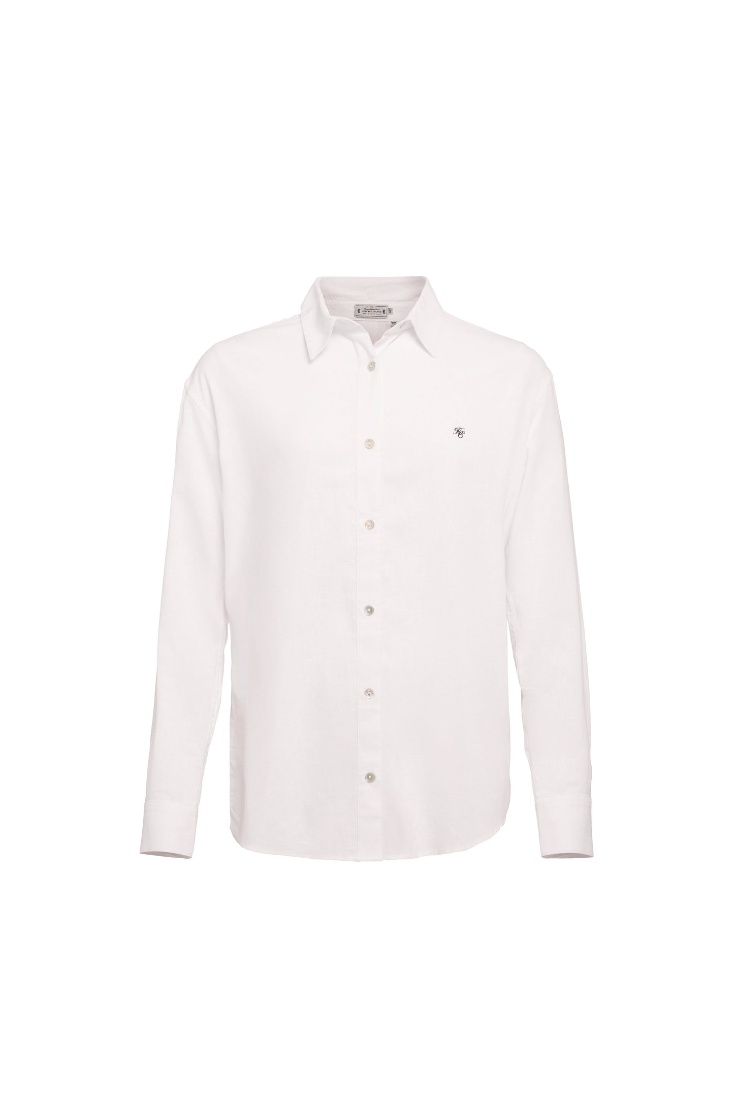 Relaxed Fit Linen Shirt (Optic White)