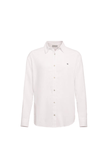 Relaxed Fit Linen Shirt (Optic White)