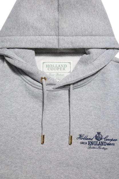 Relaxed Fit Script Hoodie (Grey Marl)