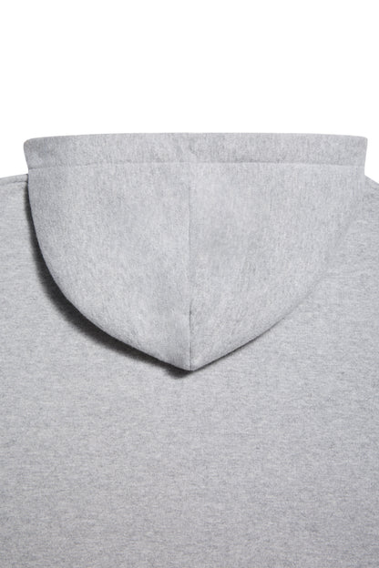 Relaxed Fit Script Hoodie (Grey Marl)