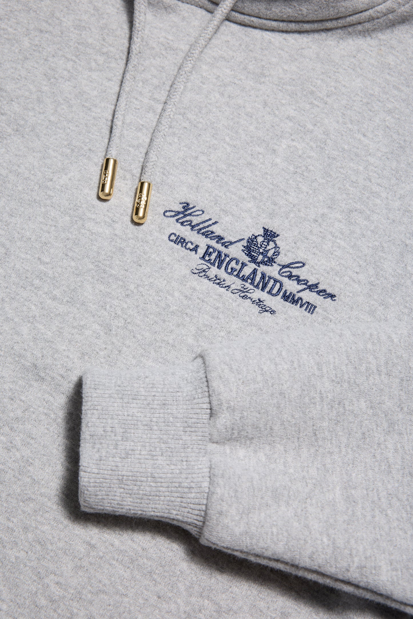 Relaxed Fit Script Hoodie (Grey Marl)