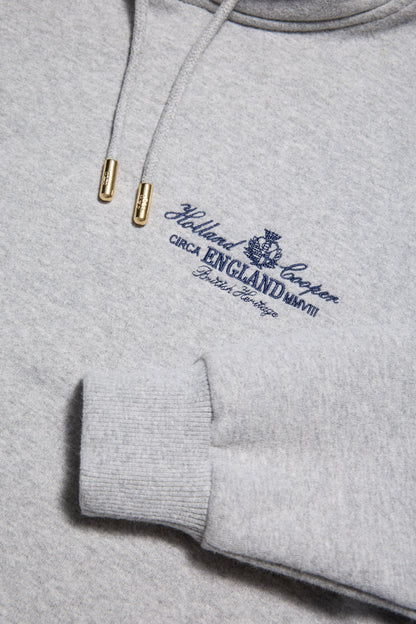 Relaxed Fit Script Hoodie (Grey Marl)