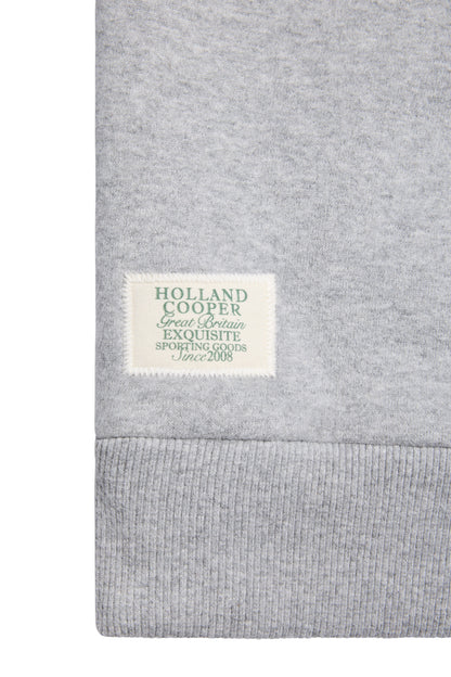 Relaxed Fit Script Hoodie (Grey Marl)