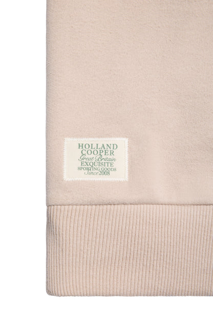 Relaxed Fit Script Hoodie (Stone)