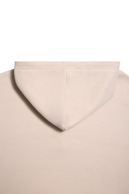 Relaxed Fit Script Hoodie (Stone)