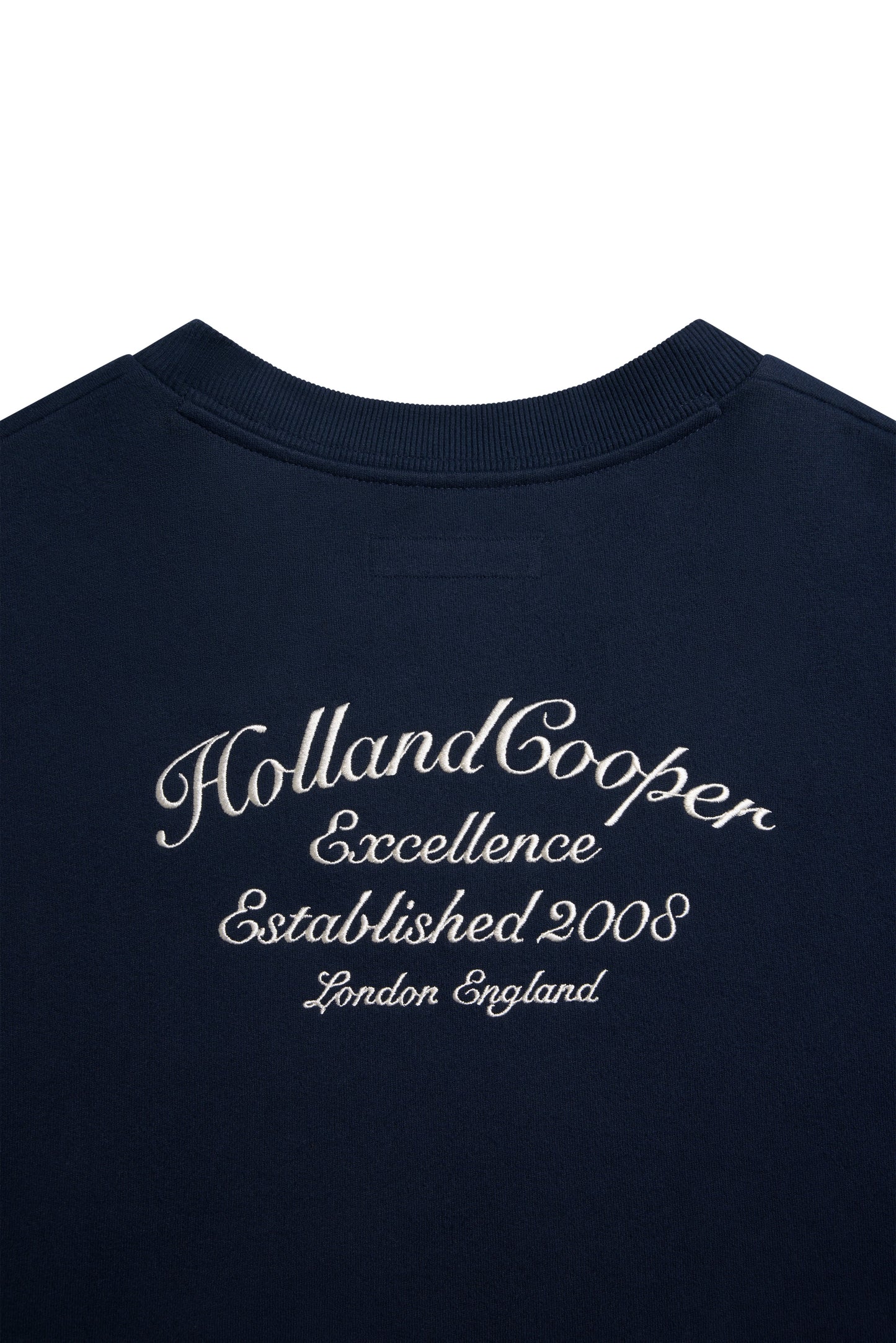 Relaxed Fit V-Neck Sweat (Ink Navy Ecru)