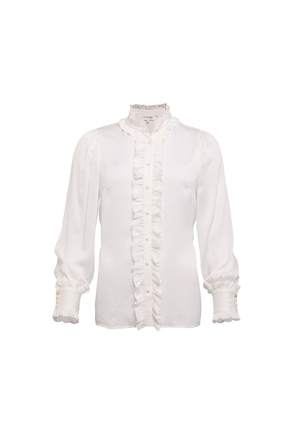 Ruby Ruffle Shirt (White)