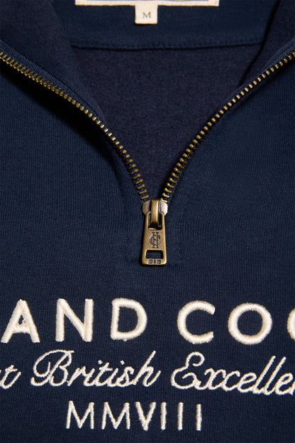 Men's Sporting Goods Zip Henley (Ink Navy)