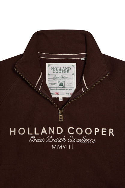 Sporting Goods Zip Henley (Walnut)