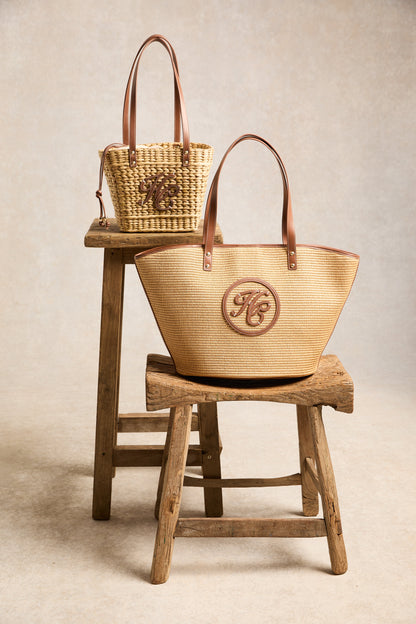 Amalfi Mini Basket Bag (Natural Tan)