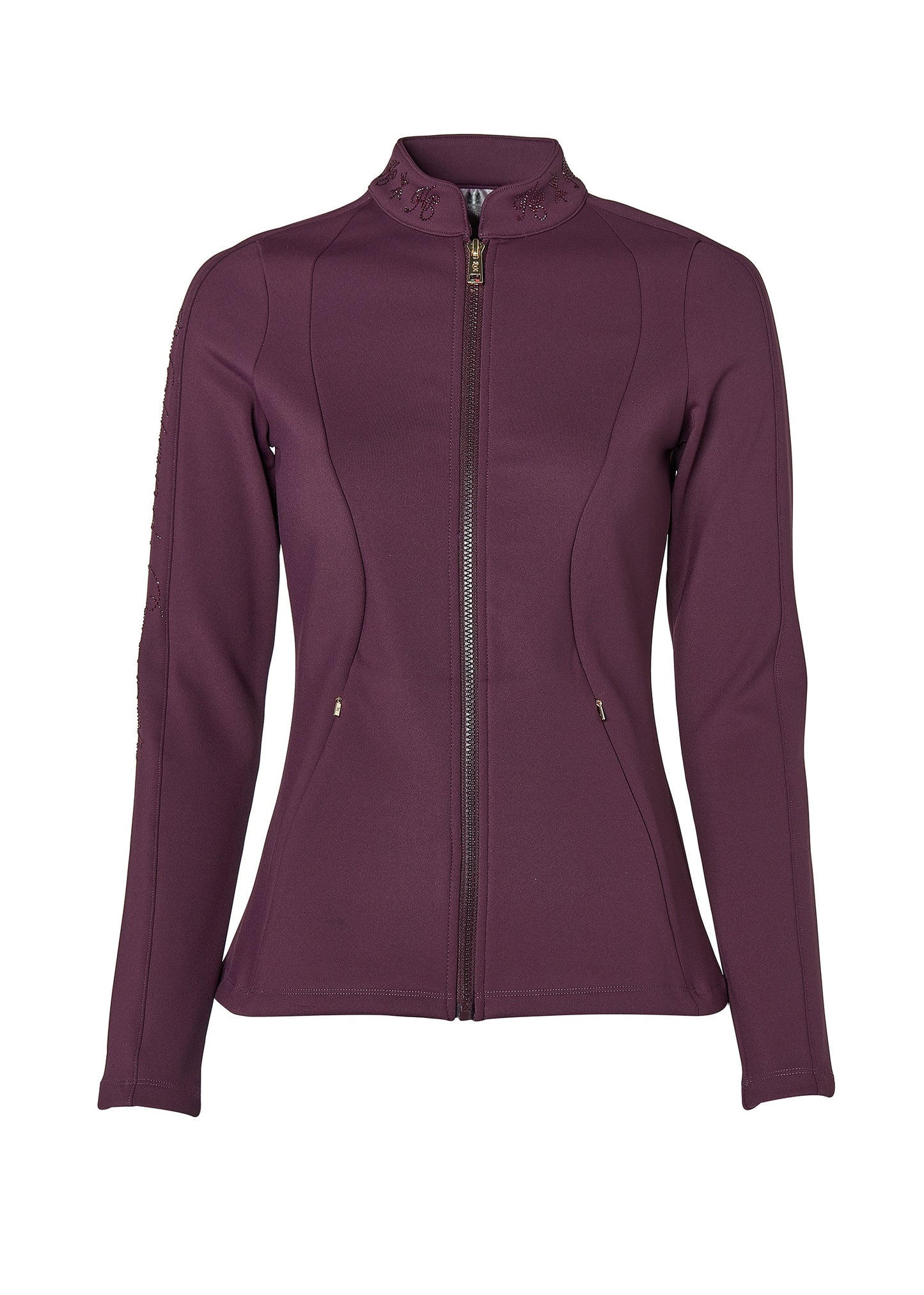 Crystal Zip Sweat (Aubergine)