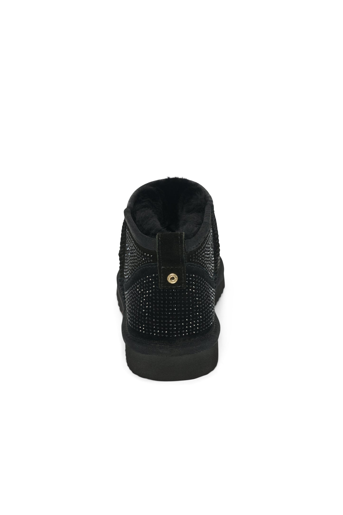 Ultra Mini Shearling Boot (Black Crystal)