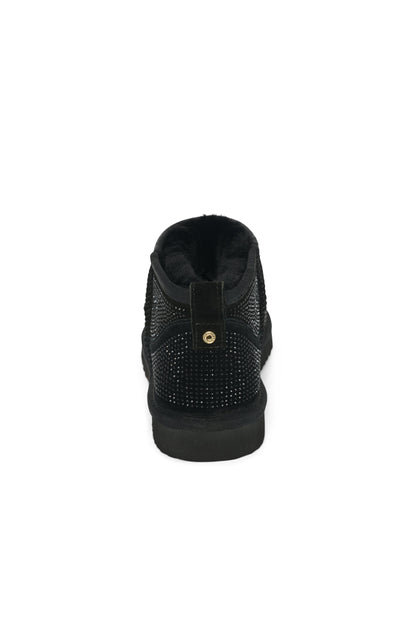 Ultra Mini Shearling Boot (Black Crystal)