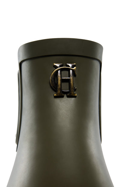 Sherpa Lined Chunky Chelsea Wellington (Khaki)