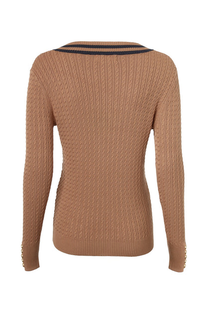 Zoe Knit (Dark Camel Marl)