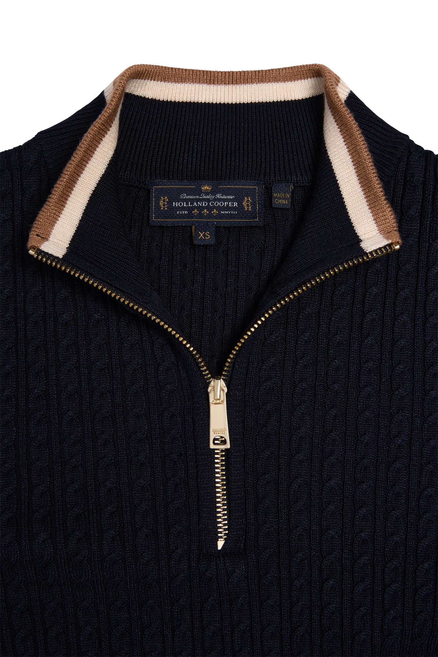 Zoe Quarter Zip Knit (Ink Navy)