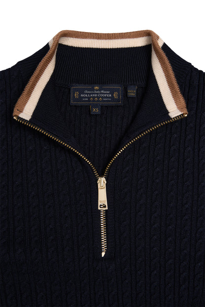 Zoe Quarter Zip Knit (Ink Navy)