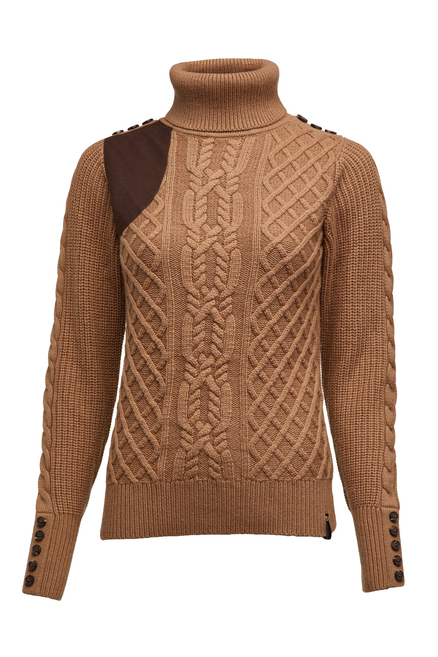 Country Roll Neck Knit (Caramel)
