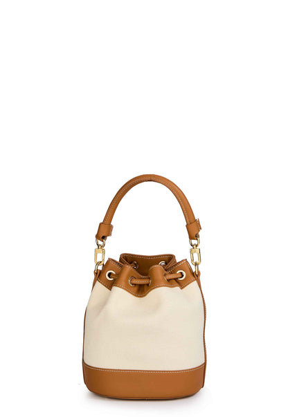 Amalfi Bucket Bag (Tan Canvas)