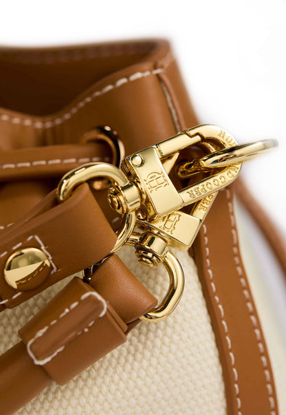 Amalfi Bucket Bag (Tan Canvas)