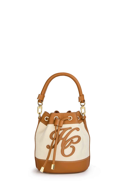 Amalfi Bucket Bag (Tan Canvas)