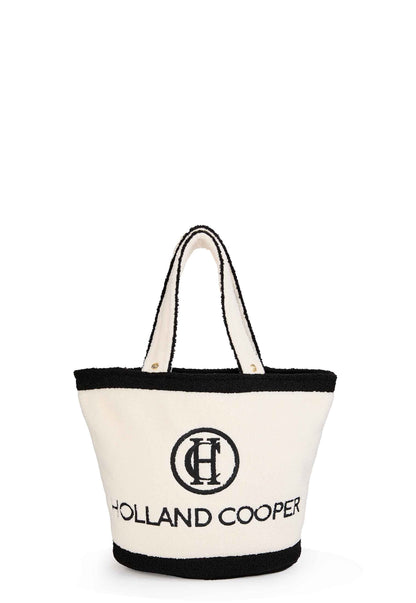 Paloma Towelling Tote (Ecru Black)