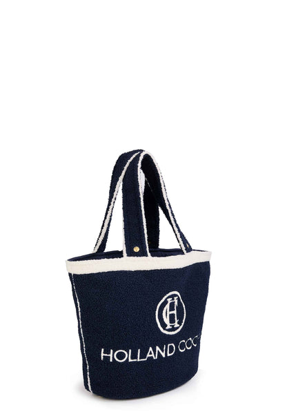 Paloma Towelling Tote (Navy Ecru)