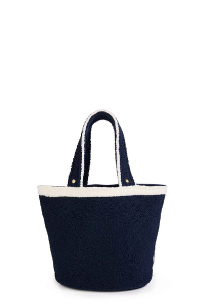 Paloma Towelling Tote (Navy Ecru)