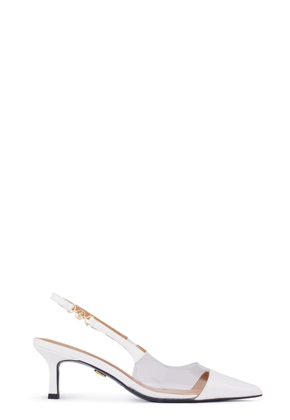 Regency Kitten Heel (Clear White)