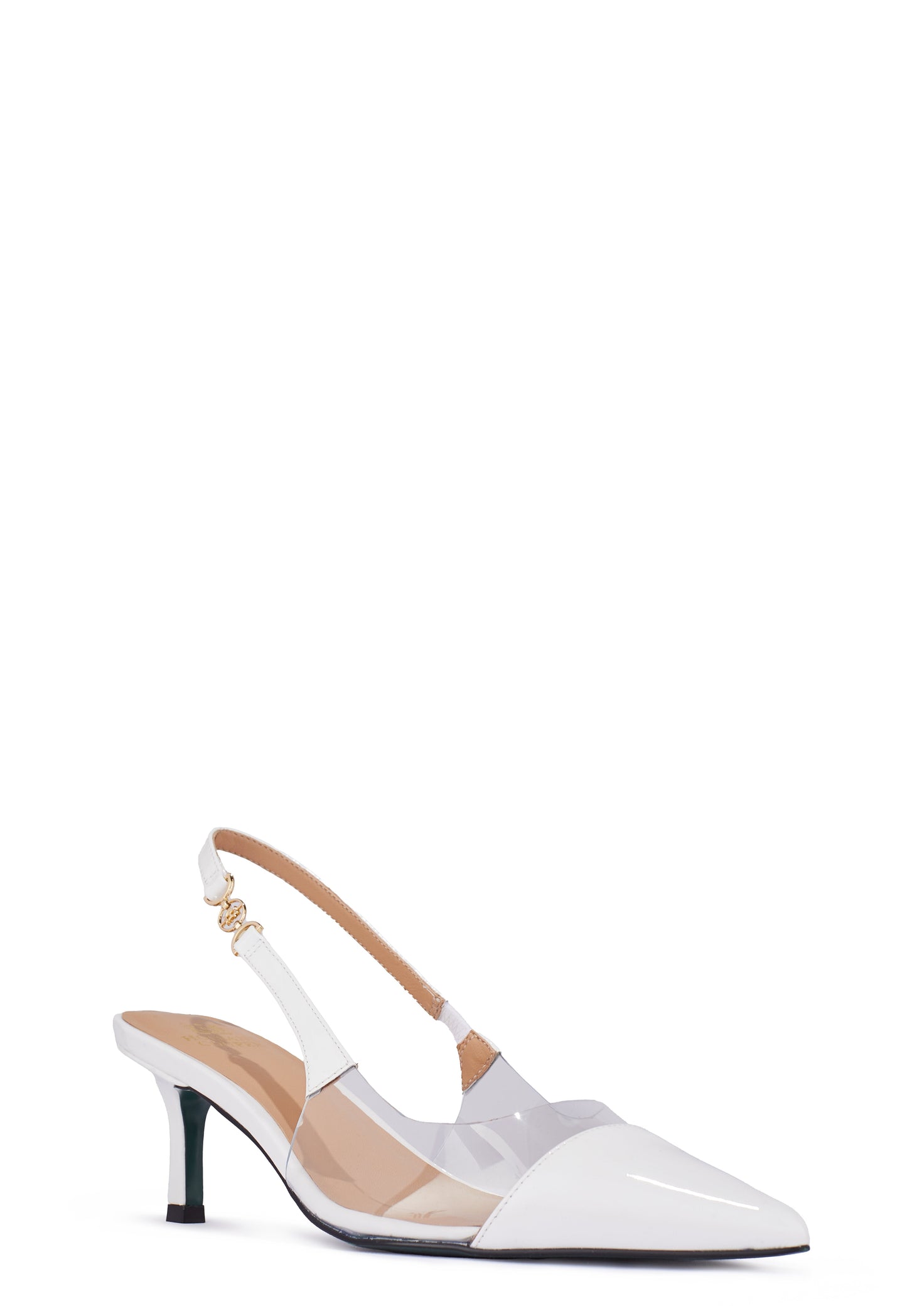 Regency Kitten Heel (Clear White)