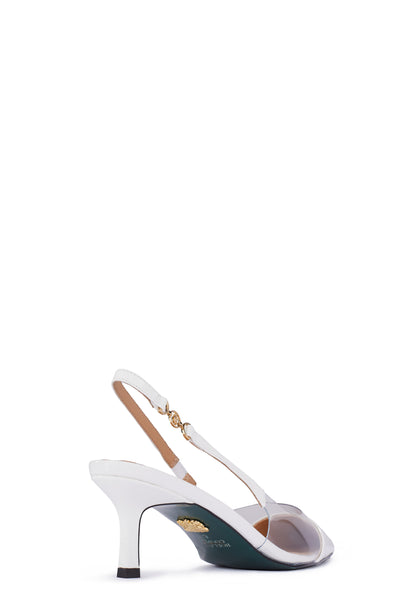 Regency Kitten Heel (Clear White)