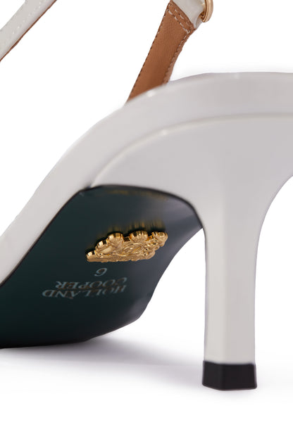 Regency Kitten Heel (Clear White)