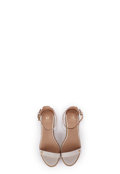 St Lucia Espadrille Wedge (Cream Leather)