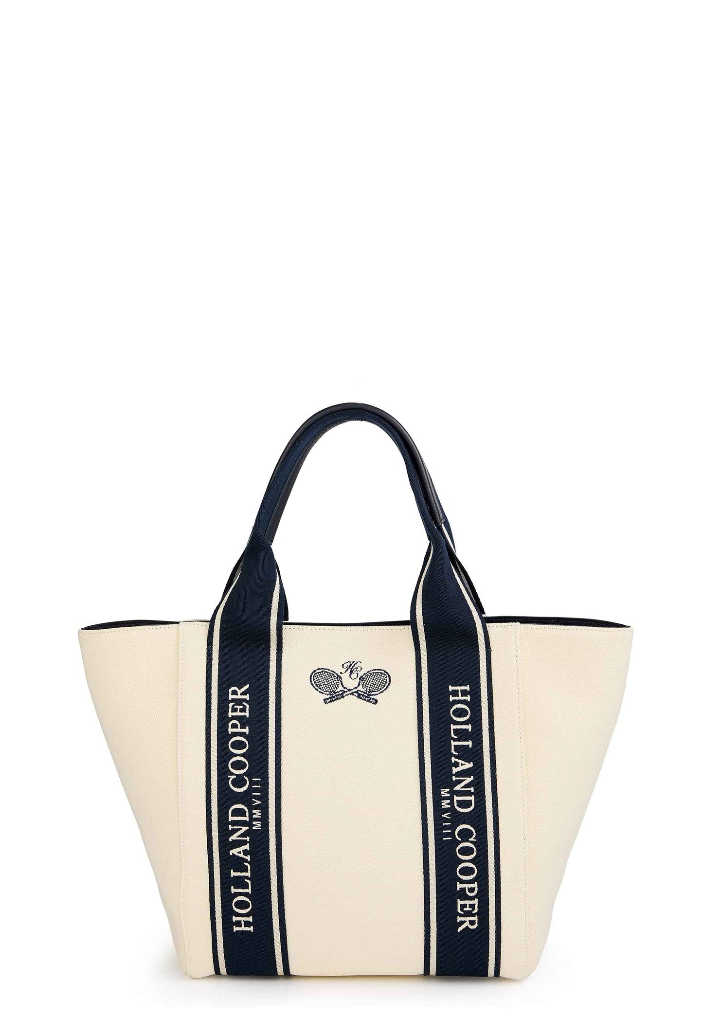 Racquets Tote (Ecru Navy)