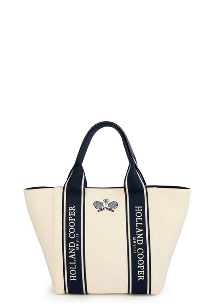 Racquets Tote (Ecru Navy)