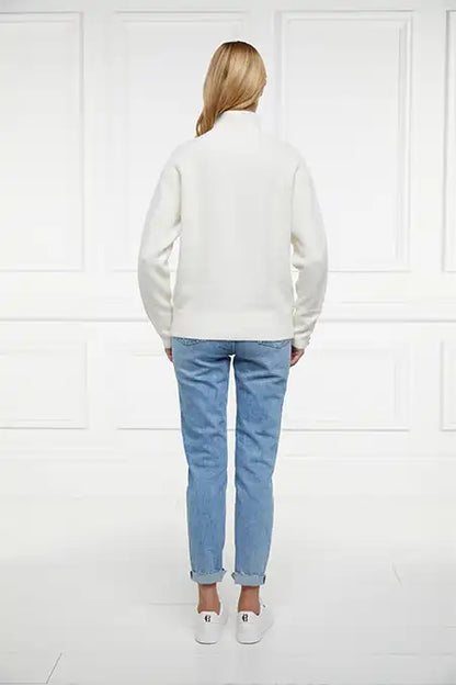 Tori Quarter Zip Knit (Natural)