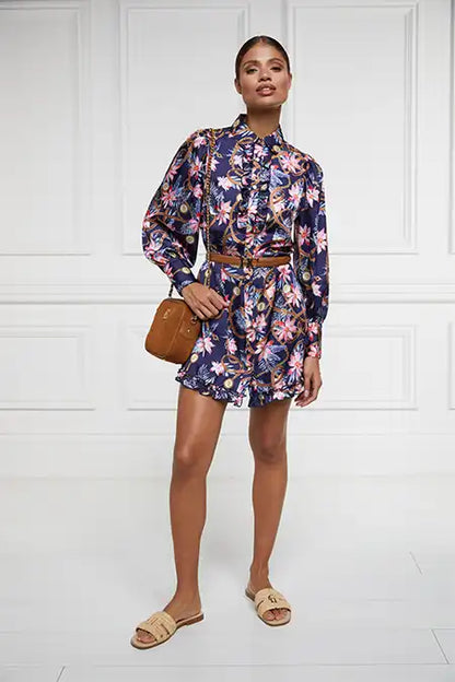 Isla Mini Dress (Seychelles Navy)