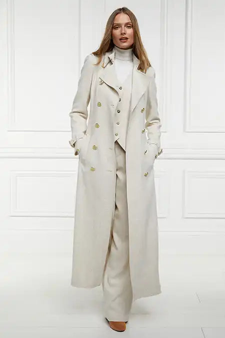 Full Length Marlborough Trench Coat (Natural Linen)