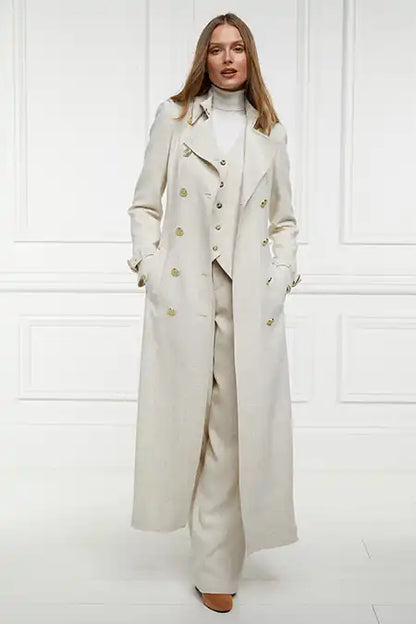 Full Length Marlborough Trench Coat (Natural Linen)