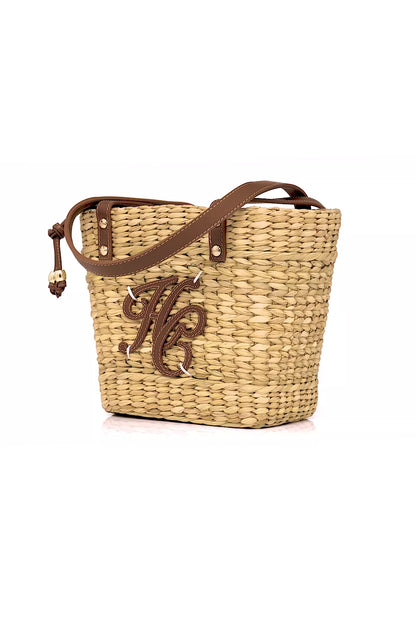 Amalfi Mini Basket Bag (Natural Tan)