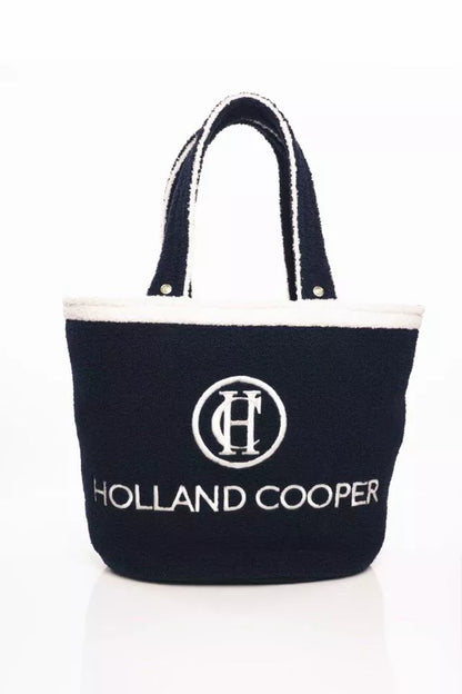 Paloma Towelling Tote (Navy Ecru)