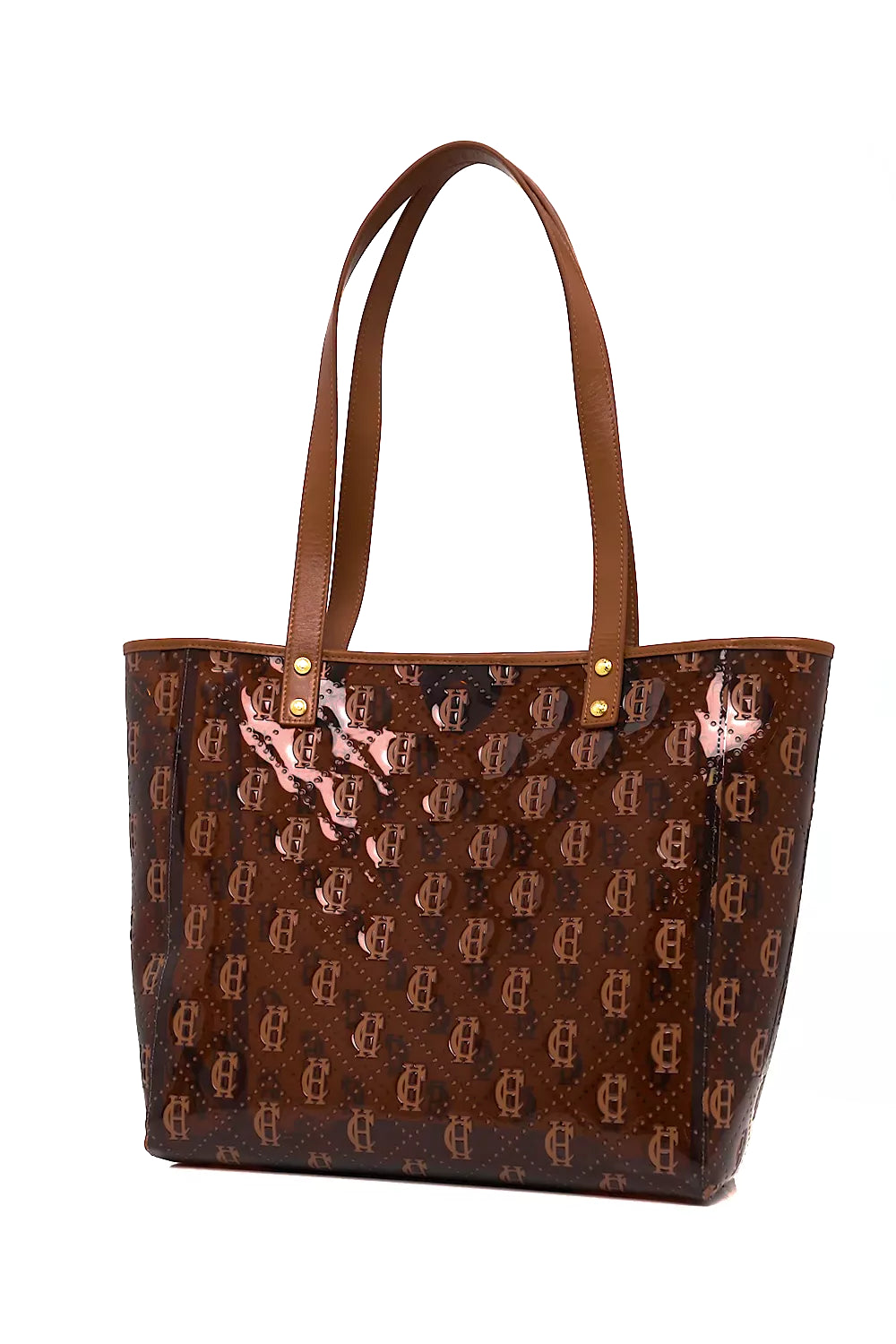 Monogram Clear Shopper (Tan Monogram)
