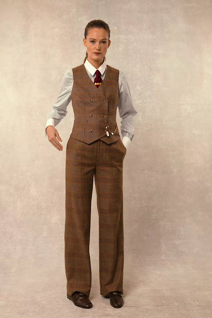 Kensington Waistcoat (Clarence Check Merlot)