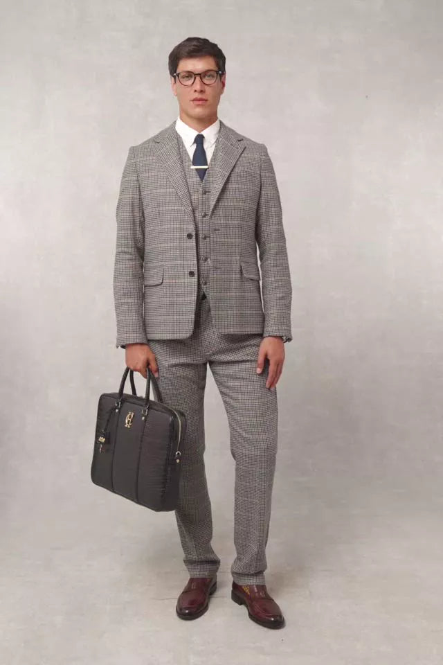 The Single Breasted Blazer (Prince of Wales Navy)