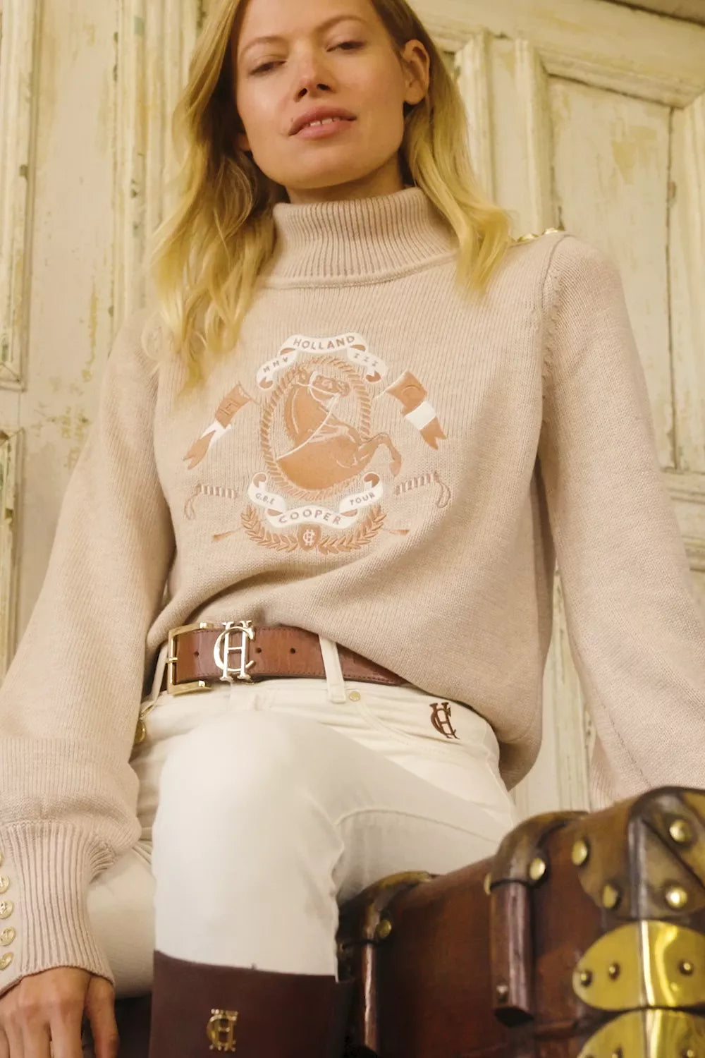 Tour Roll Neck Knit (Camel)
