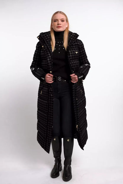 Kelsie Rib Embellished Roll Neck (Black)