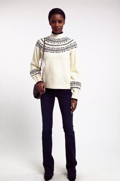 Elodie Roll Neck Knit (Natural)