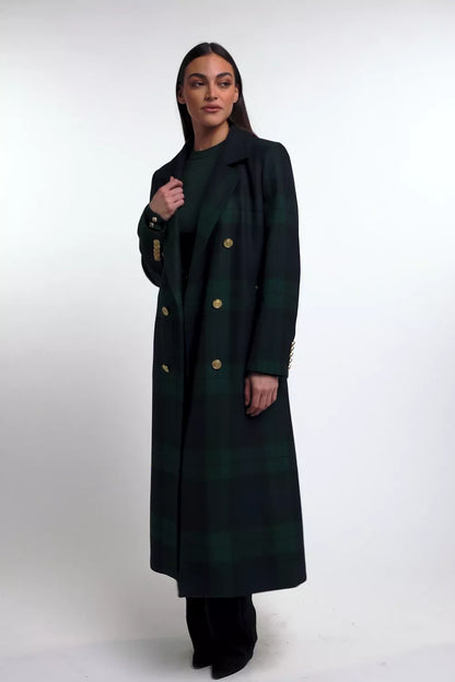 Buttoned Knit Crew Neck (Deep Emerald)